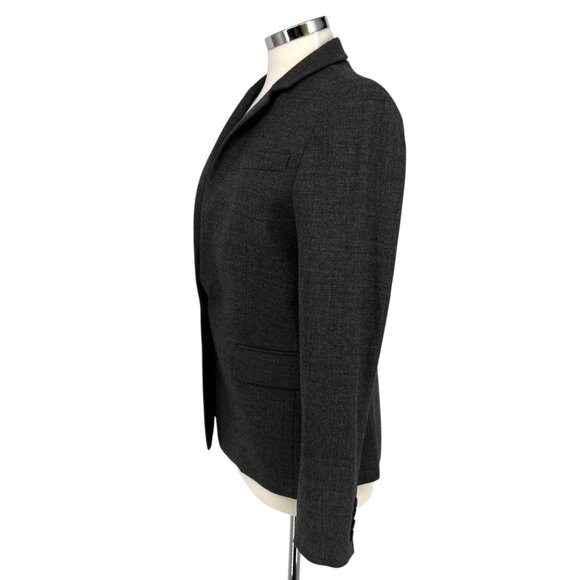 J.Crew Wool Blend Blazer Jacket Gray Single Button Size 6 - Picture 7 of 16